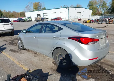 2016 Hyundai Elantra Se from USA, damaged, VIN 5NPDH4AE3GH683787
